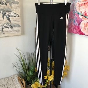 Adidas Climalite Skinny Black Joggers Size Medium